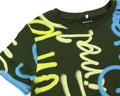 Name It rifle green t-shirt grafitti